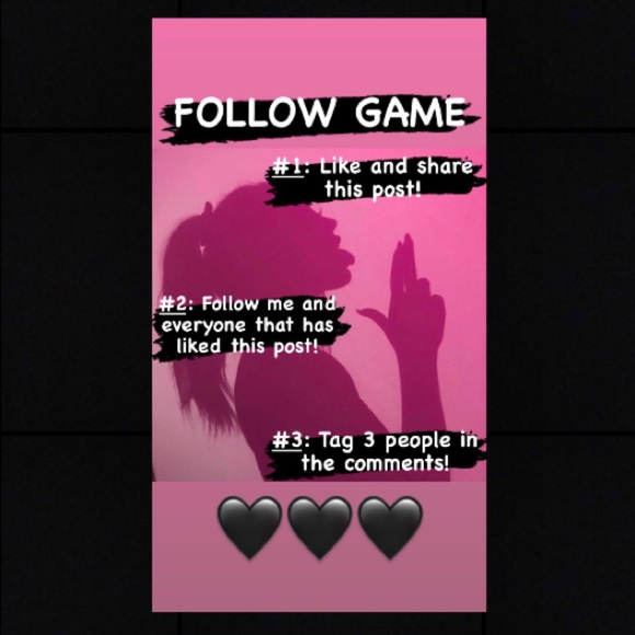 Brandy Melville Other - My First Follow Game!!!🖤🖤